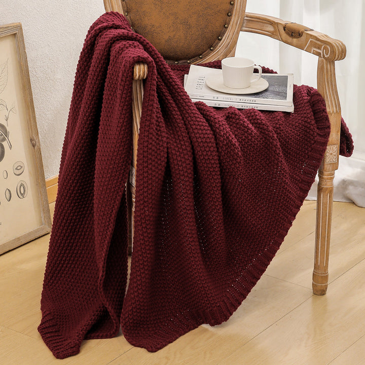 Damer cozy strikket teppe Luvikno