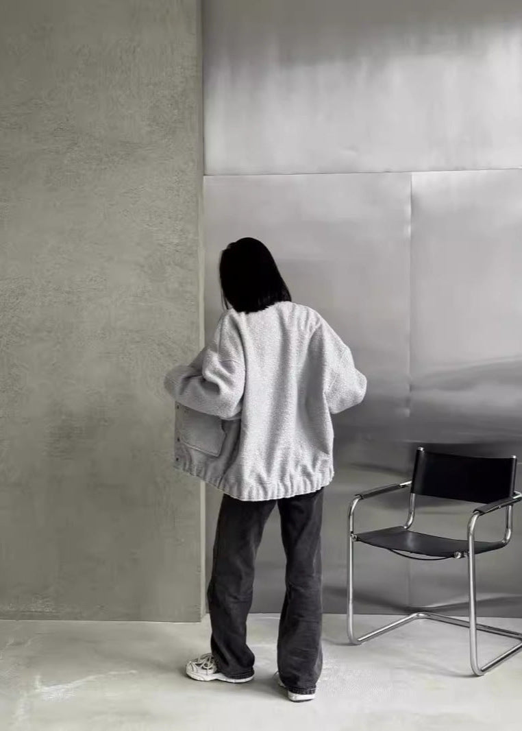 Luvik | Oversized fleece-knappjakke