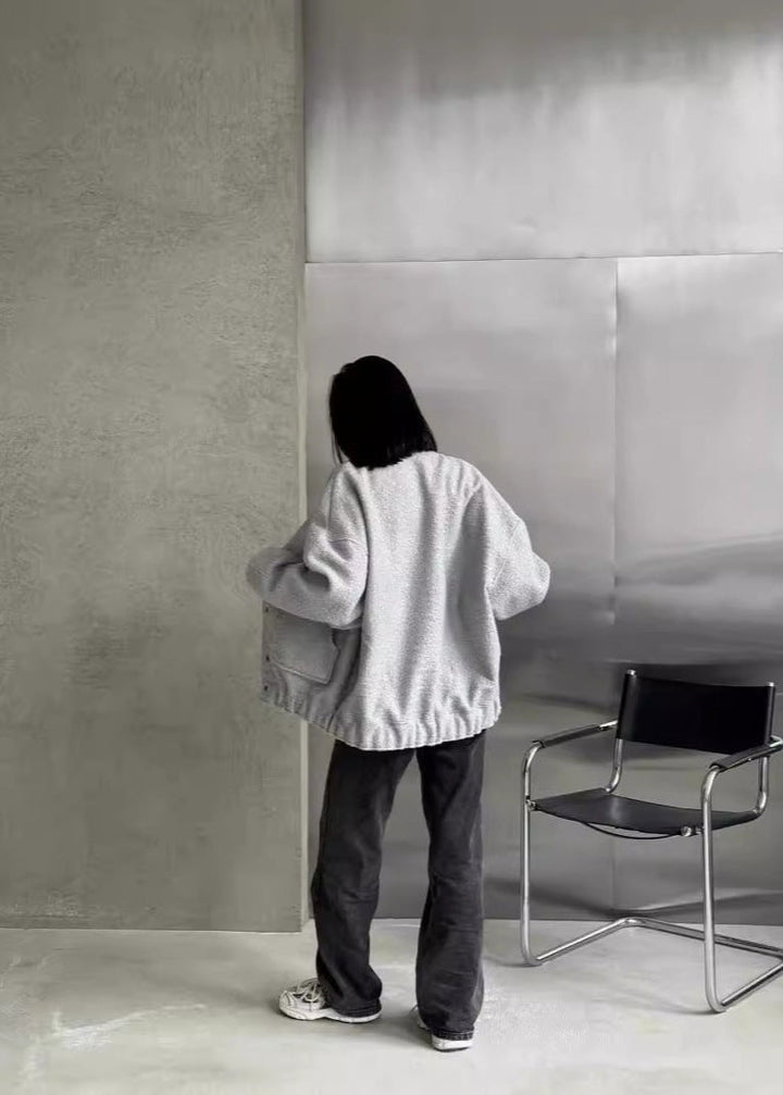Luvik | Oversized fleece-knappjakke