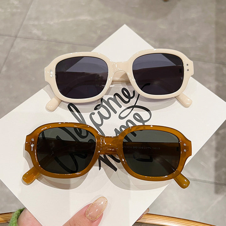 Damen modische solbrille med stor, firkantet ramme Luvikno