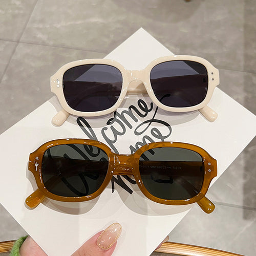 Damen modische solbrille med stor, firkantet ramme Luvikno