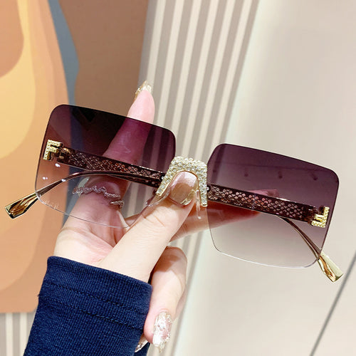Dame ekstravagante heksagonal solbrille Luvikno