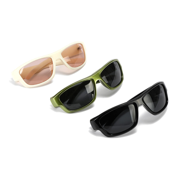 Dame sporty solbriller med bred UV-beskyttelse og lett ramme Luvikno