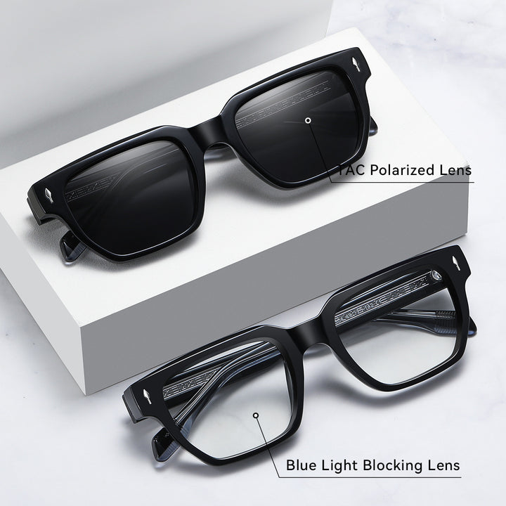 Dame solbrille i moderne, elegante kvadratdesign Luvikno