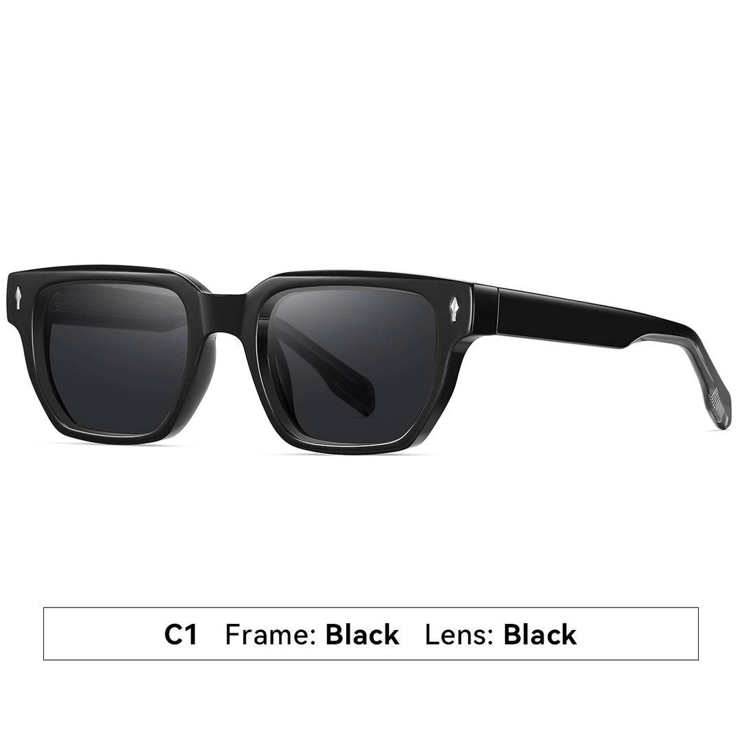 Dame solbrille i moderne, elegante kvadratdesign Luvikno