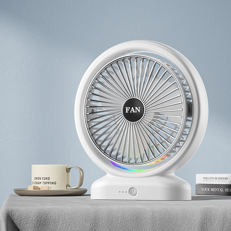 Unisex Portabel Luftsirkulasjonsvifte med LED-omgivelserbelysning Luvikno