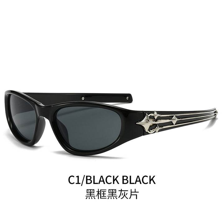 Dame Sporty solbrille i moderne design med stilfull metallramme Luvikno
