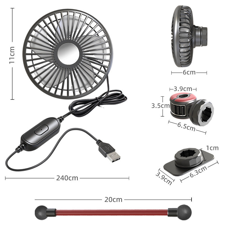 Unisex Bærbar Desktop USB Vifte med Justerbar Hastighet og Kompakt Design Luvikno