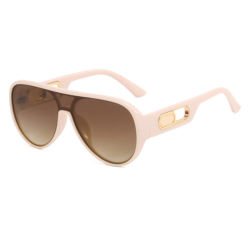 Dame Elegant Oversized-solbriller med designer-detaljer Luvikno