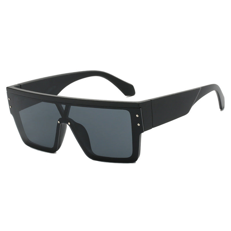 Dame futuristisk Oversized-solbrille med klare glass Luvikno