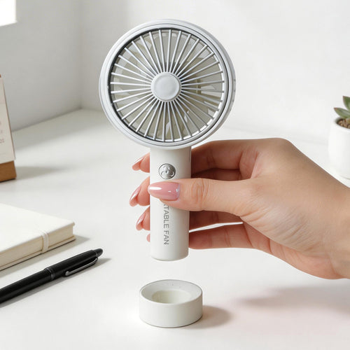 Dame bærbar mini-håndvifte med USB-ladingsfunksjon og ergonomisk håndtak Luvikno