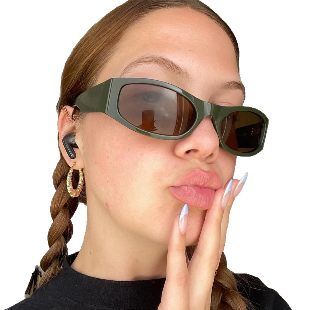 Dame moteriktig solbrille med aerodynamisk design Luvikno