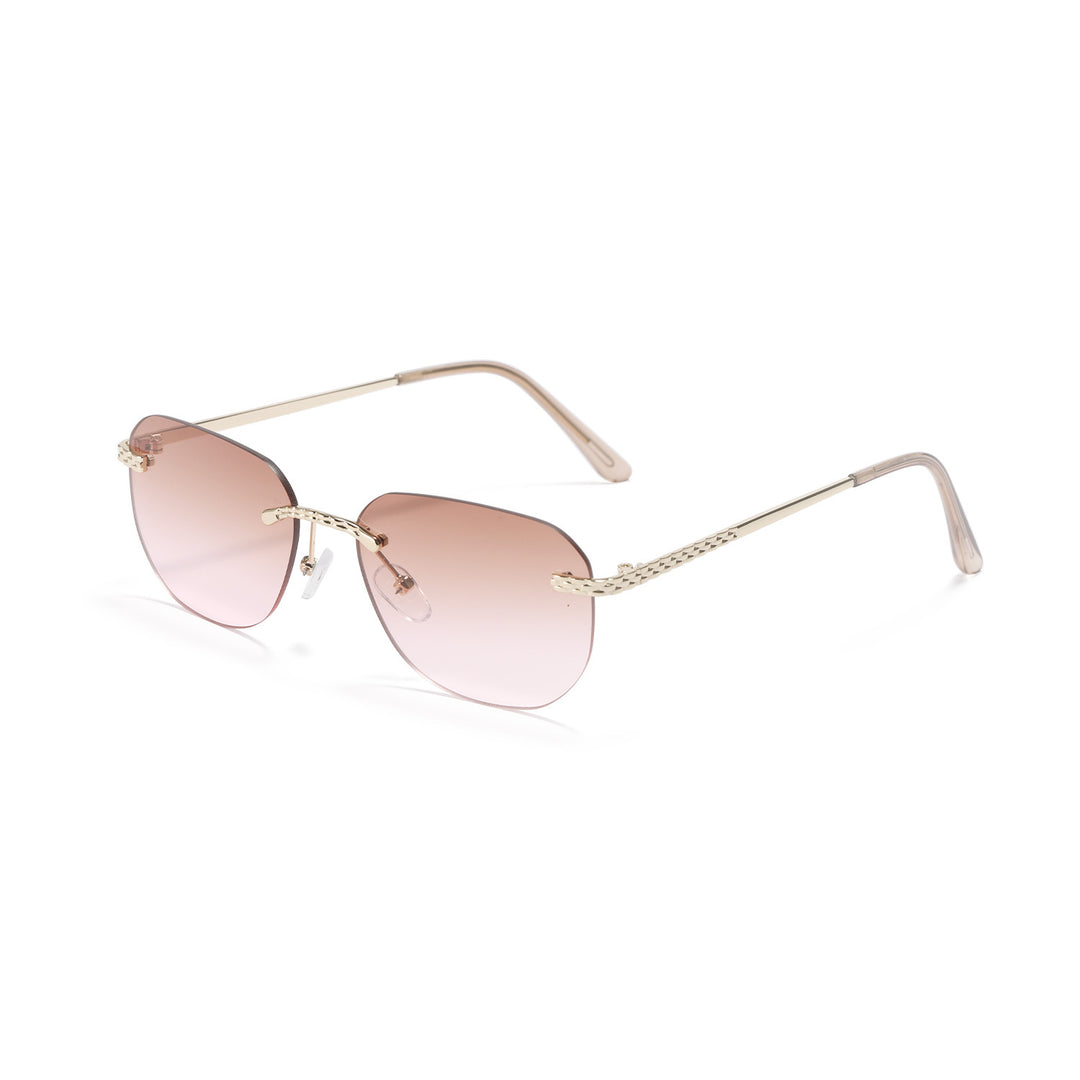 Damer casual oversized solbriller med elegant metallramme Luvikno