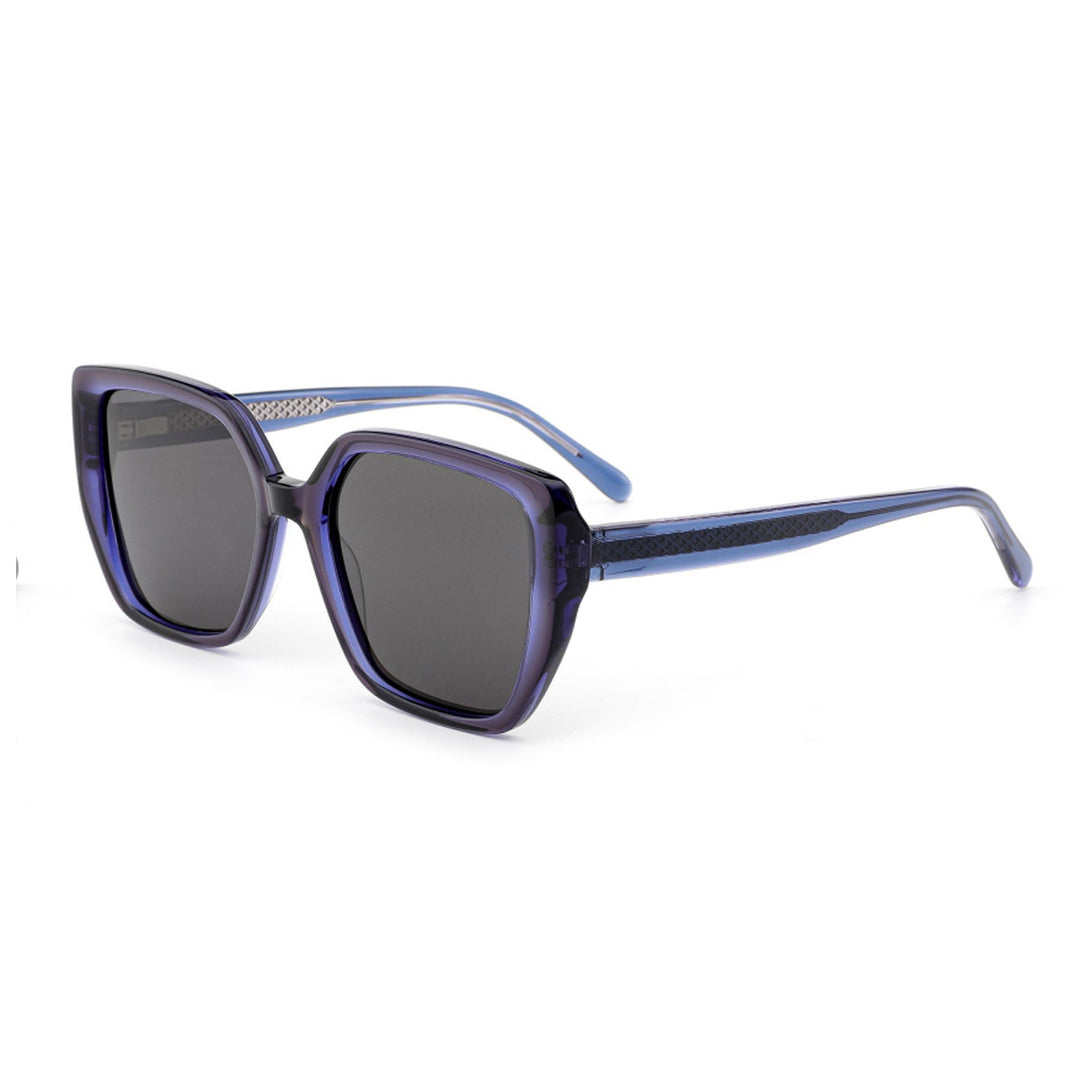 Dame stor firkantet solbrille med innovativ ramme og polarisert glass Luvikno