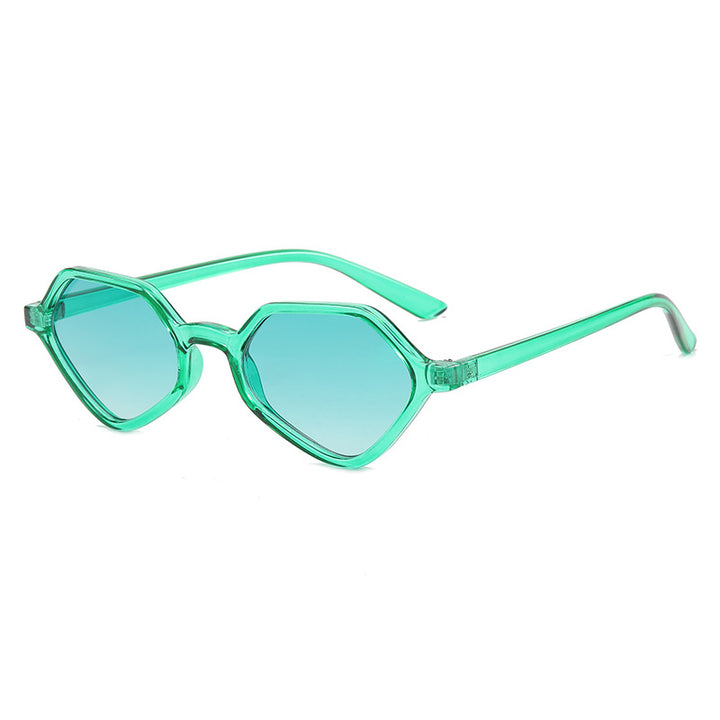 Dame Geometrisk Design-solbrille med speilte glass Luvikno