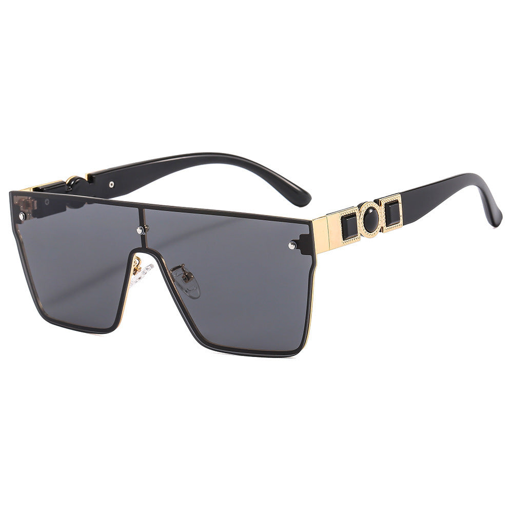 Dame oversized gjennomsiktig solbrille med moderne ramme Luvikno