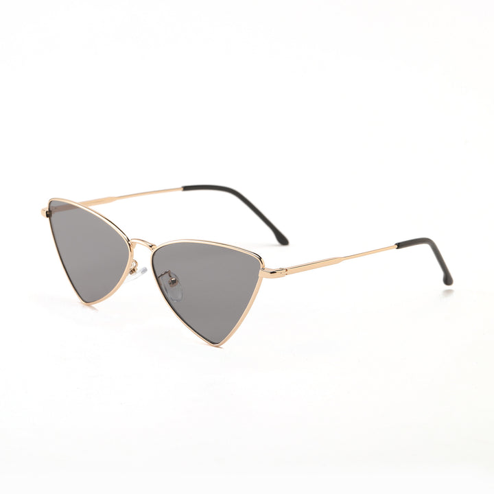 Dame trendy Cat-Eye solbriller med gullige detaljer Luvikno