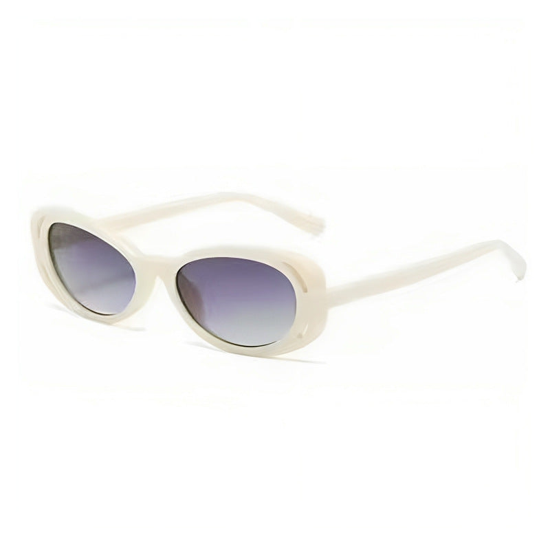 Damer Cat-Eye solbriller med elegant, transparent ramme og UV-beskyttelse Luvikno