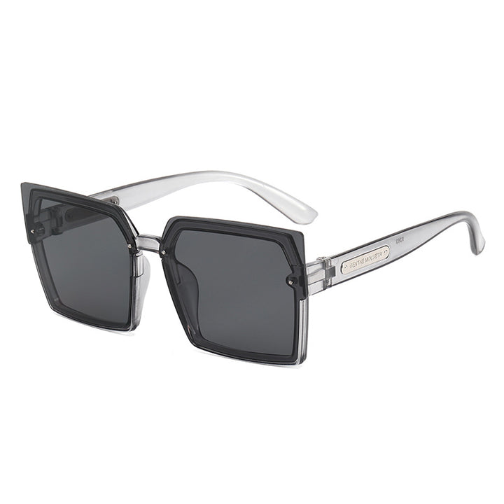 Dame Motebar Kvadratisk Solbrille med Stilig To-farget Ramme Luvikno