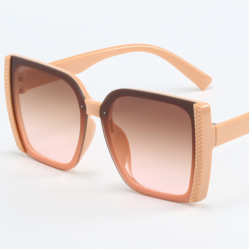 Dame oversized Designer-solbriller i moderne flettet design Luvikno