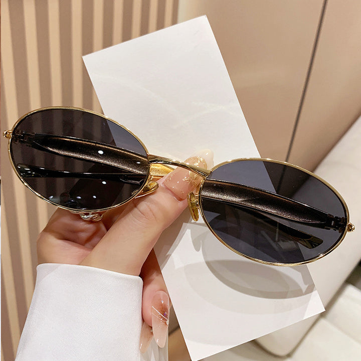 Dame moteriktig Oversized-solbrille med elegant design Luvikno