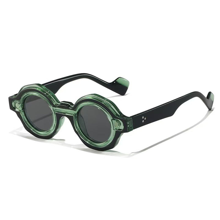 Damer moterik solbrille med unikt runddesign Luvikno