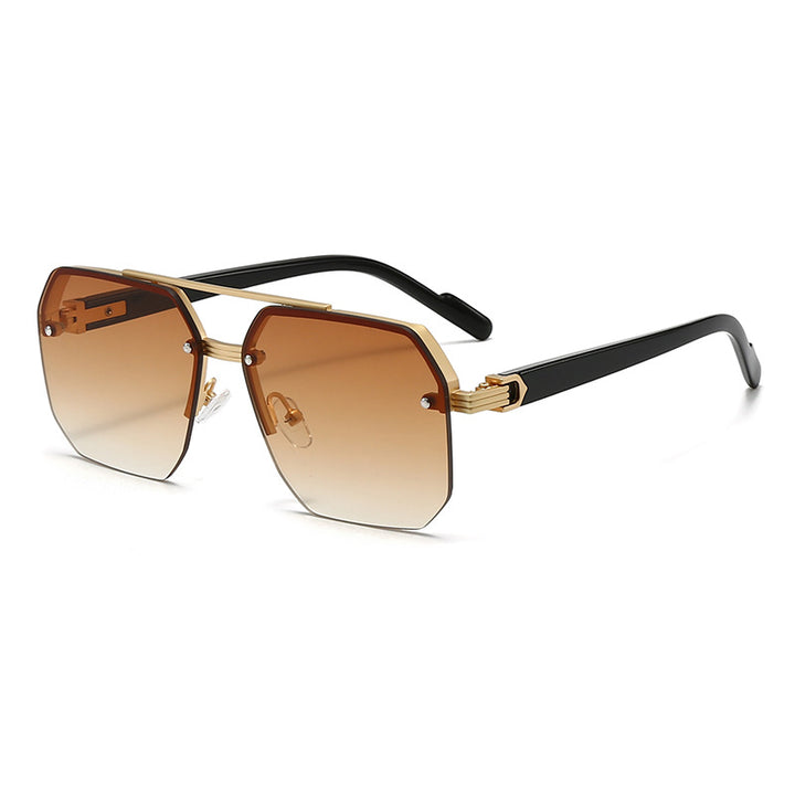 Dame moteriktig solbrille i trendy sekskant-design Luvikno