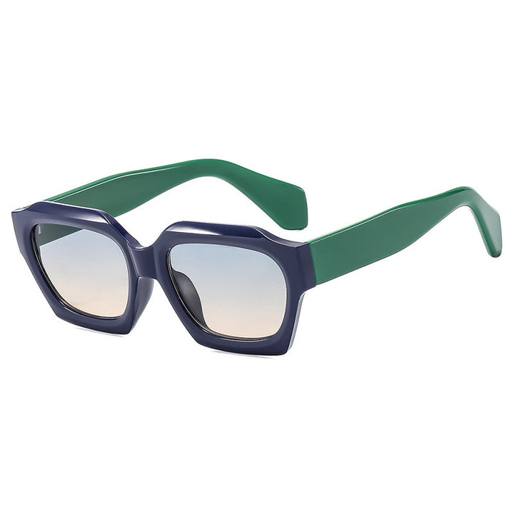 Dame trendy geometrisk solbrille med unikt design Luvikno