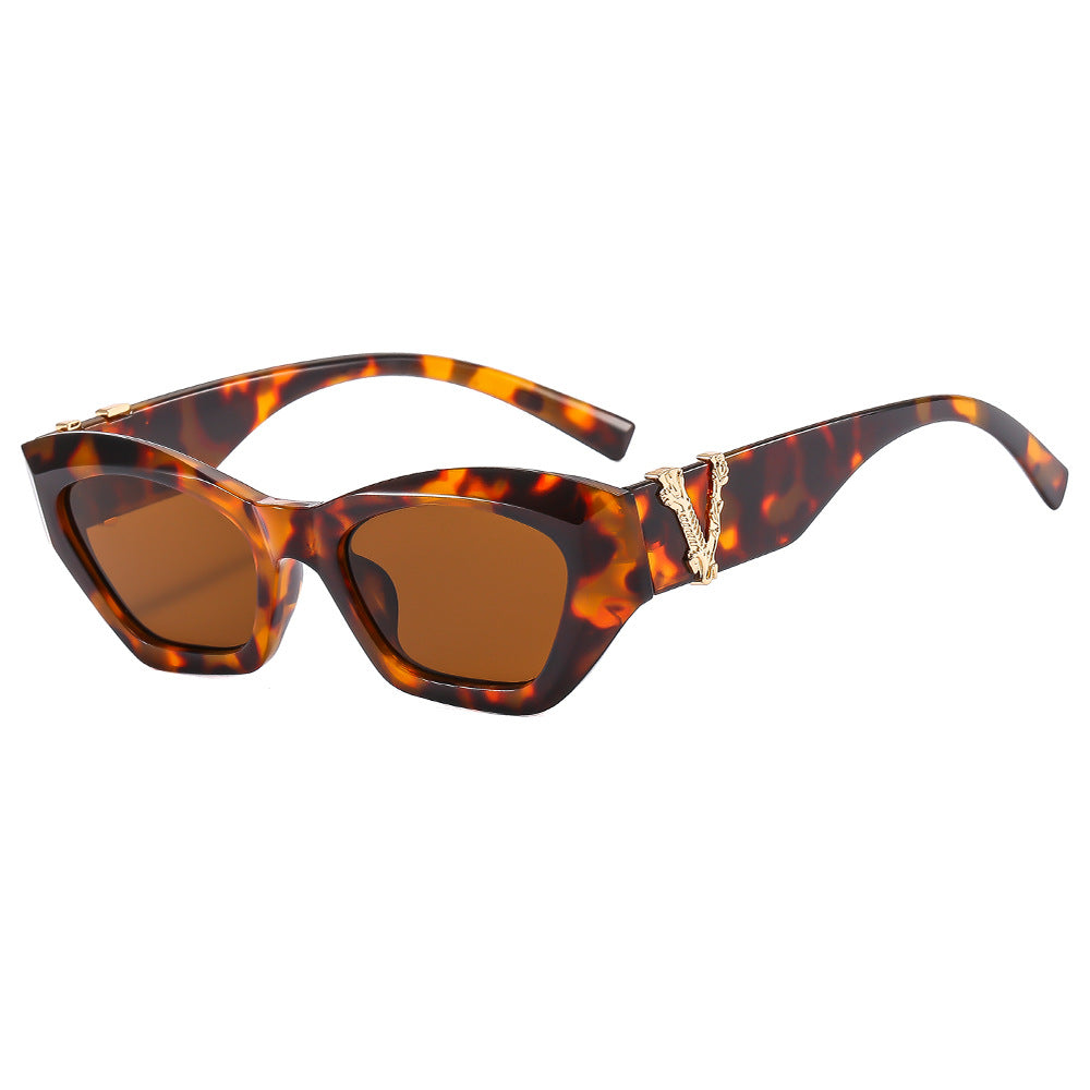 Dame Cat-Eye solbriller med luksuriøse detaljer Luvikno