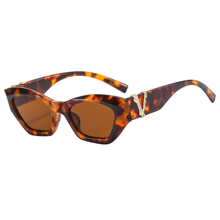 Dame Cat-Eye solbriller med luksuriøse detaljer Luvikno