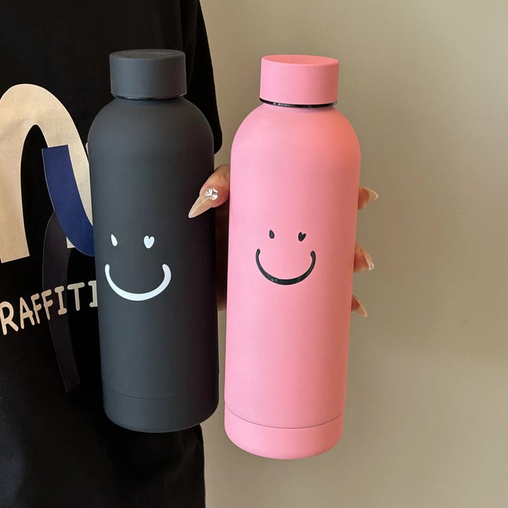 Dame isoleringsflaske med lyst smilendesign Luvikno