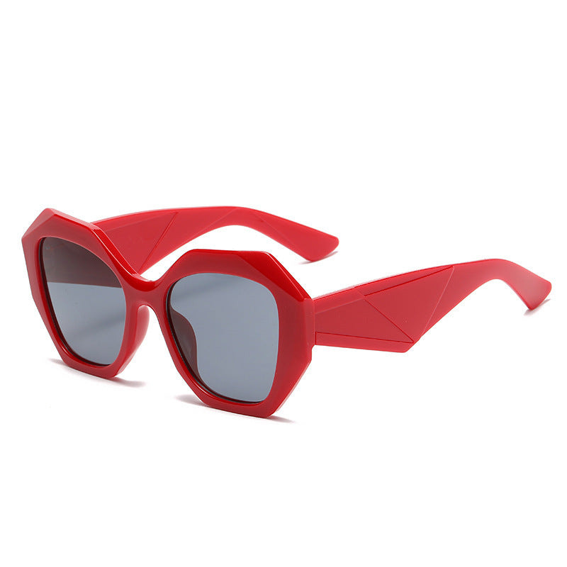 Damer eksepsjonell polygonal solbrille Luvikno