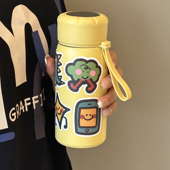 Damen stilvolle Wasserflasche mit witzigen Aufklebermotiven Luvikno