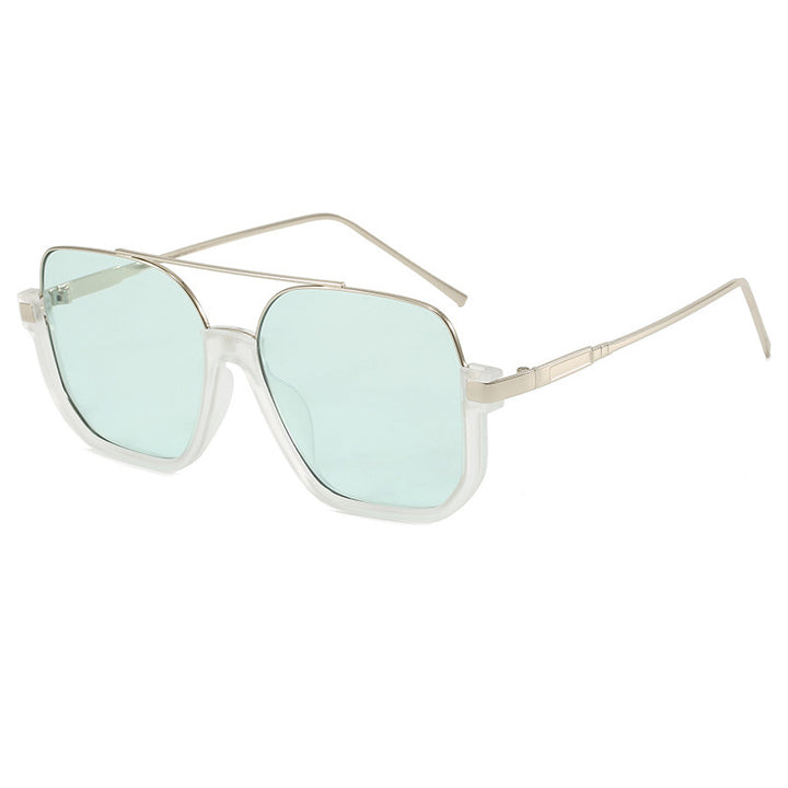 Dame Motek solbrille med buet metallramme og UV-beskyttelse Luvikno