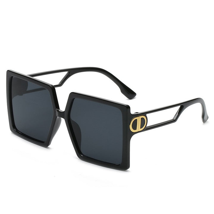 Damer Elegant Oversized-solbrille med geometrisk ramme og polariserte linser Luvikno