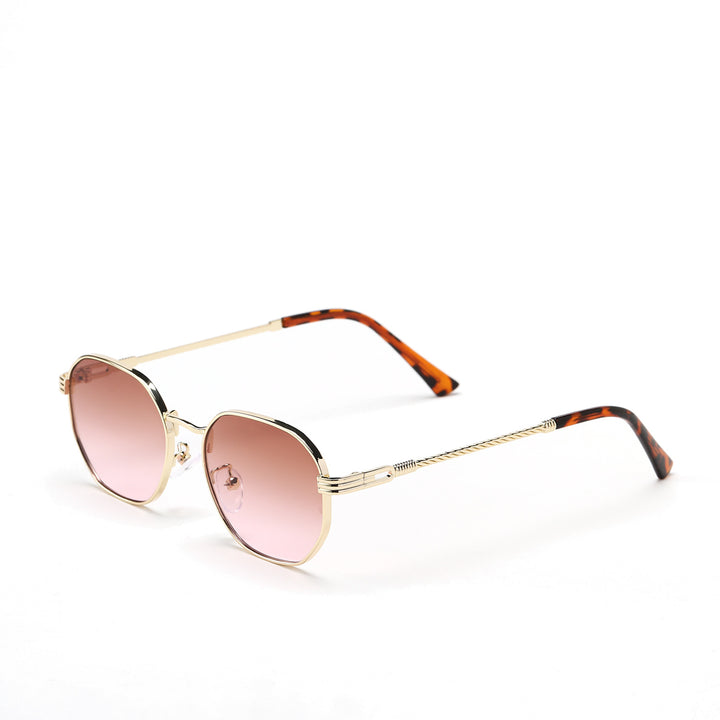 Dame moterik solbrille med ramme i høy kvalitet av metall og elegante linser Luvikno