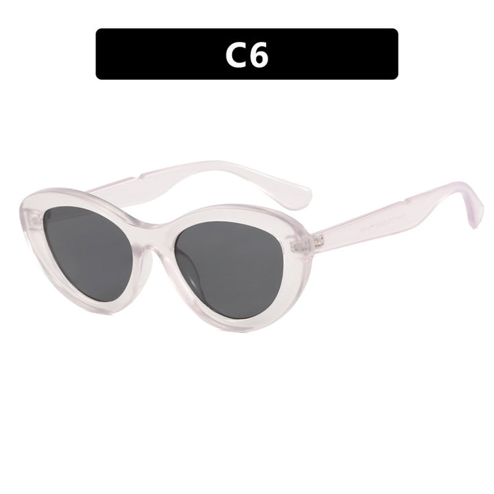 Dame Cat-Eye solbriller med stilfull plastramme og polariserte glass Luvikno