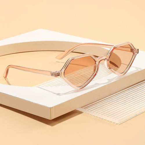 Dame Geometrisk Design-solbrille med speilte glass Luvikno
