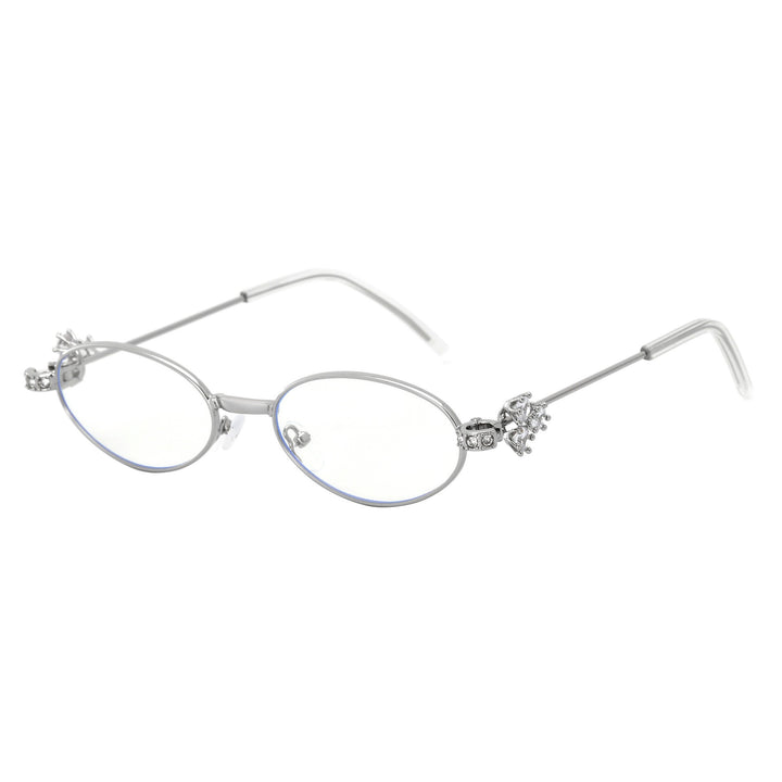 Dame Designer solbrille med elegant, speilvendt ramme og stilige dekorasjoner Luvikno