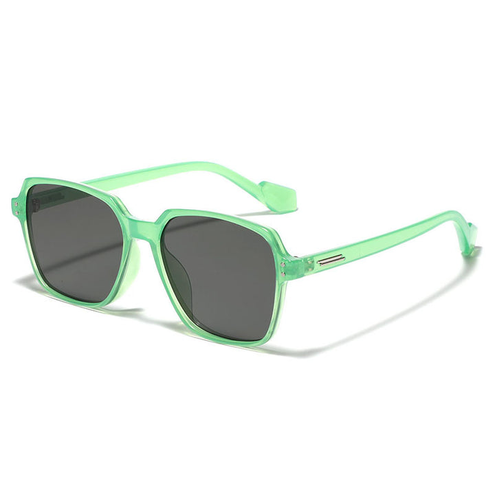 Dame kvadratisk solbrille med moderne plastikkramme og polariserte linser Luvikno