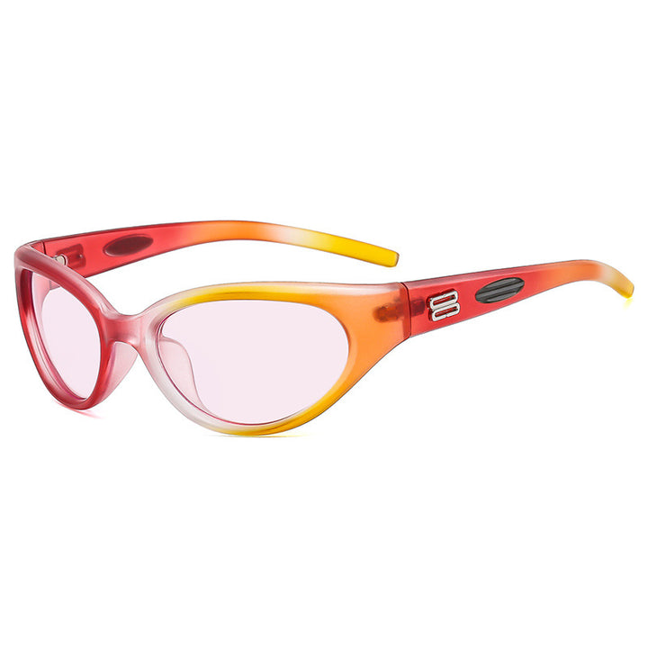 Damer ekstravagant solbrille med buet design Luvikno