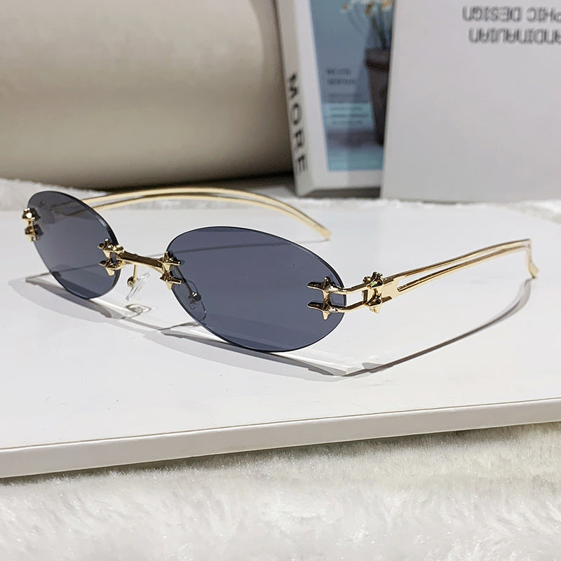 Dame elegant metallbrille med filigran design Luvikno