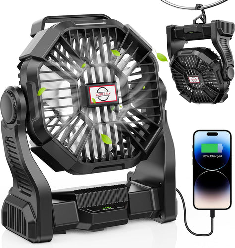 Unisex Bærbar Batteriventilator med USB-ladefunktion Luvikno