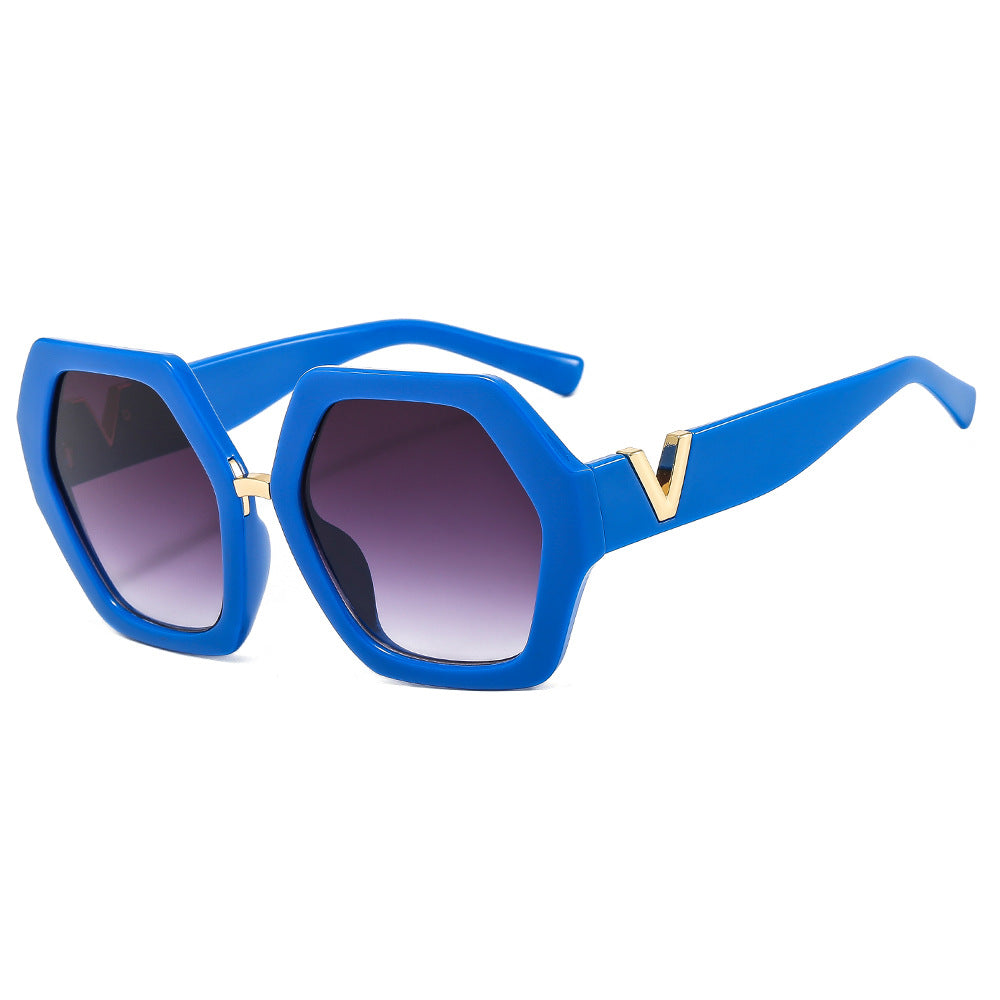 Dame elegant solbrille med glitrende ramme Luvikno