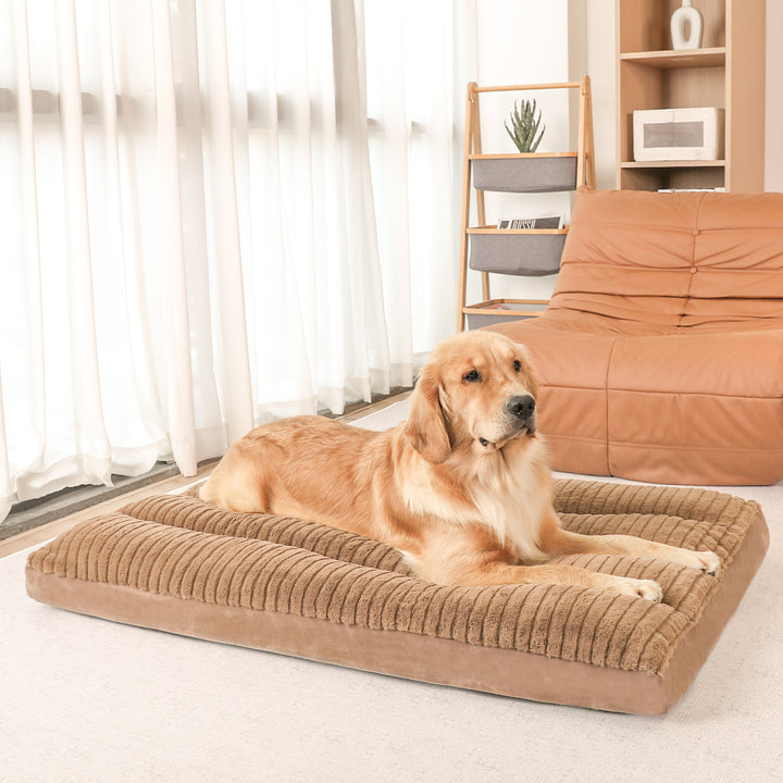 Unisex ortopedisk premium hundepute med kosetopp Luvikno