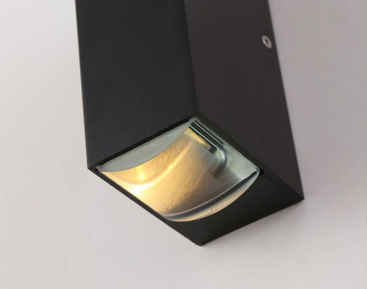 Moderne Aluminium Linse Utendørs Patio Dobbelthode LED Vegglampe | Luvikno
