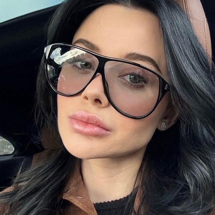 Dame moderne Cat-Eye solbriller med beskyttende UV-filter og stilramme Luvikno