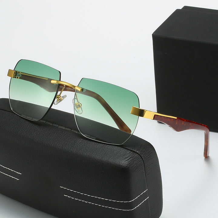 Dame Fashion-solbriller i moderne geometrisk design Luvikno