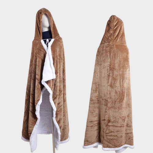 Dame plysj teppe med dobbel fleece Luvikno
