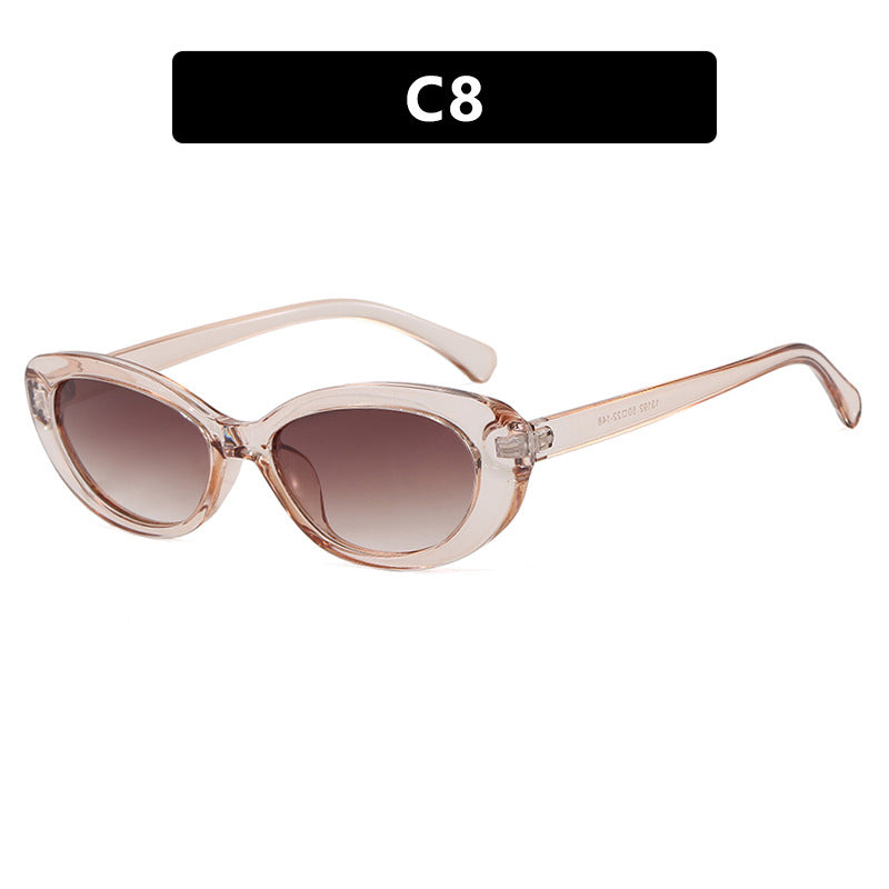 Dame moter Cat-Eye solbriller med UV-beskyttelse og elegant ramme Luvikno